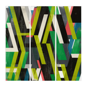 Diagonal Slipstream Pattern Triptych