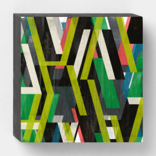 Diagonal Slipstream Pattern Wooden Box Sign
