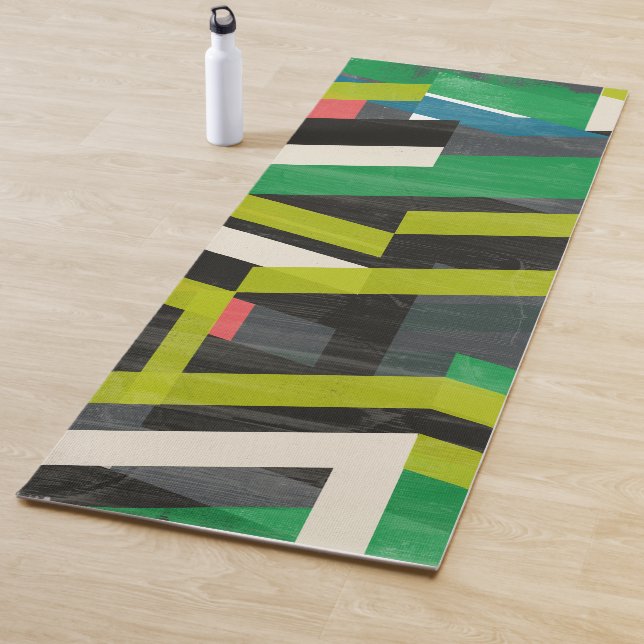 Diagonal Slipstream Pattern Yoga Mat (In Situ)