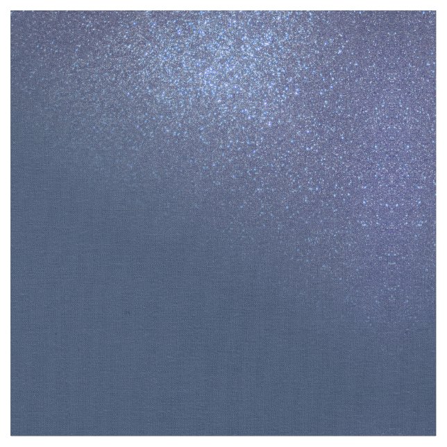 Diagonal Sparkly Navy Blue Glitter Gradient Ombre Fabric (Close Up)