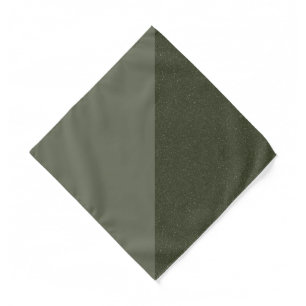 Diagonal Split Moss Green Bandana – Customizable