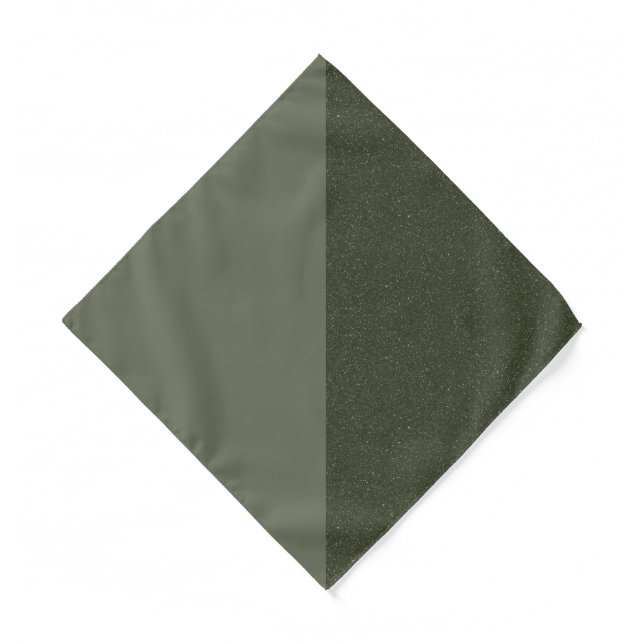 Diagonal Split Moss Green Bandana – Customizable (Front)