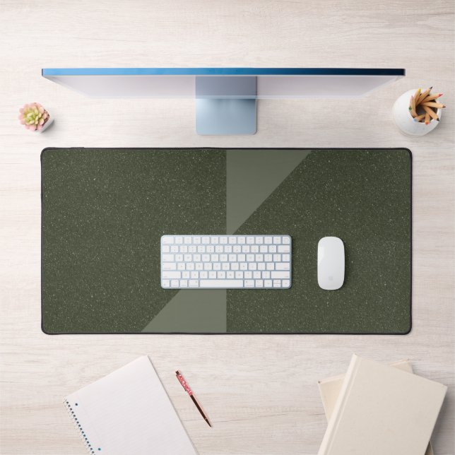 Diagonal Split Moss Green Desk Mat – Customizable (Office 1)