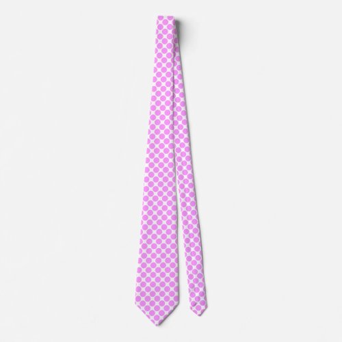 Diagonal Spots _ Light Violet on White Tie