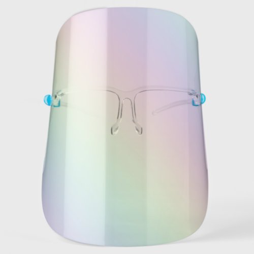Diagonal Spring Pastel Rainbow Ombre Face Shield