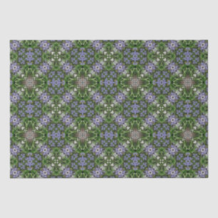 Diagonal square floral pattern tissue paper