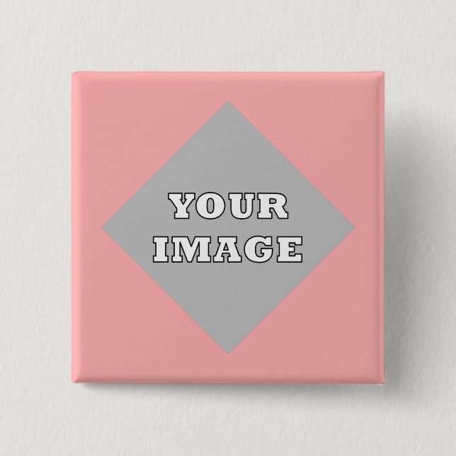 Diagonal Square Photo Border Button (Front)