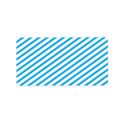 Diagonal Stripe Blue Pattern Label