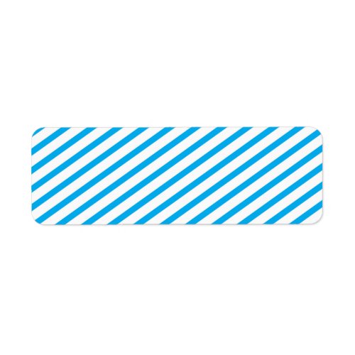Diagonal Stripe Blue Pattern Label