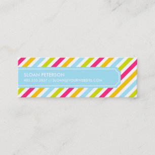 Diagonal Stripe Calling Card
