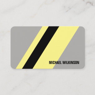 Diagonal stripe geometric minimalism business card