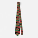 diagonal stripe Happy Kwanzaa Neck Tie
