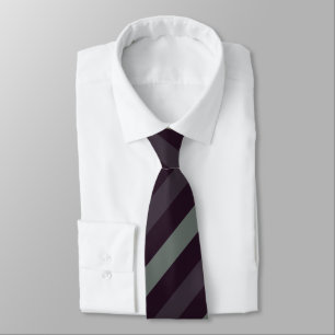 Diagonal Stripe in Dark Plum, Maroon, and Gray Neck Tie