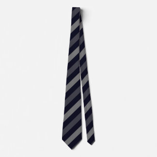 Diagonal Stripe Pattern in Black, Charcoal, and Gr Neck Tie