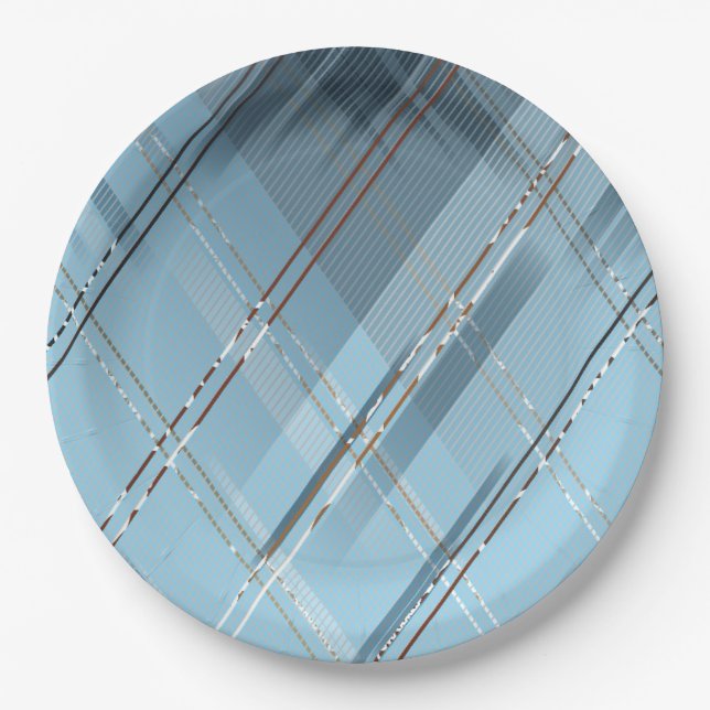 Diagonal stripes background 4 paper plates (Front)