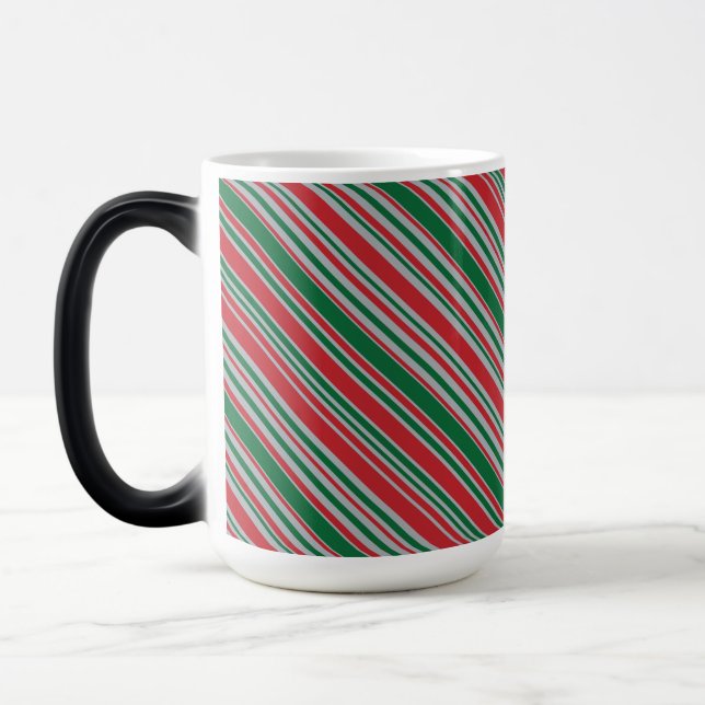 Diagonal stripes background color morph mug  (Left)