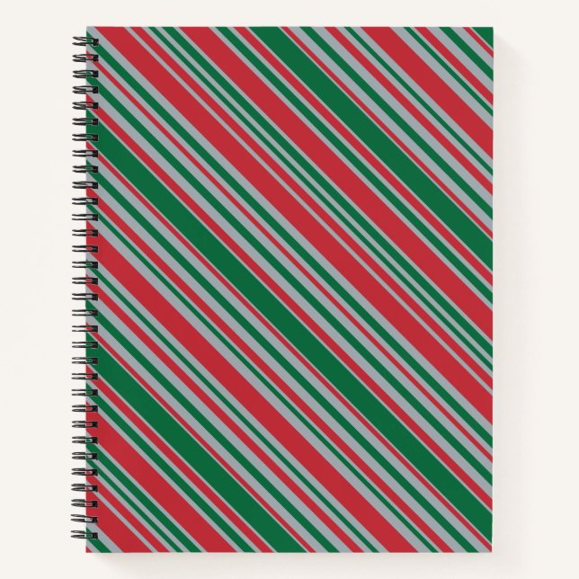 Diagonal stripes background notebook (Front)