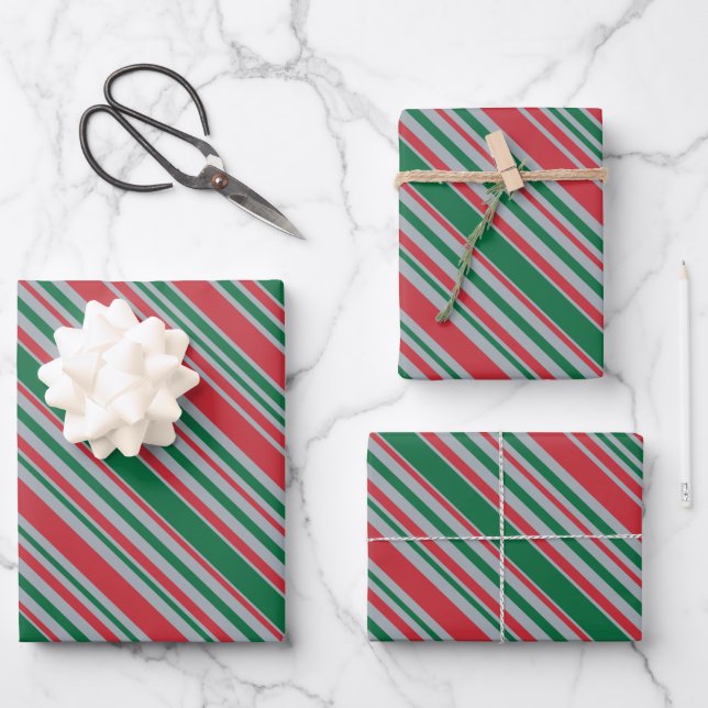 Diagonal stripes background wrapping paper sheets (Front)