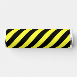 diagonal stripes black and yellow breath savers® mints