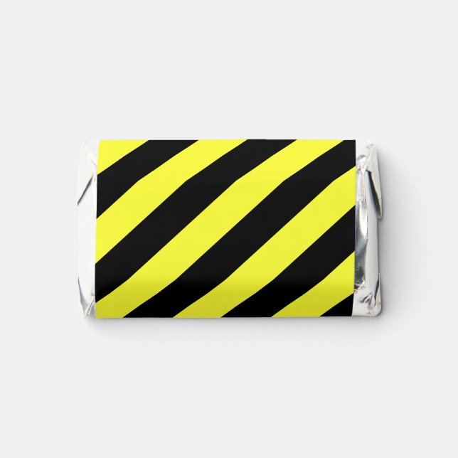 diagonal stripes black and yellow hershey's miniatures (Front)