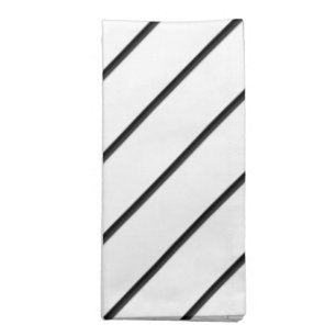 Diagonal Stripes (black) Cloth Napkin
