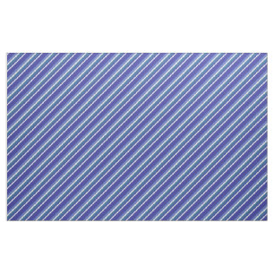 Diagonal Stripes Blue Fabric