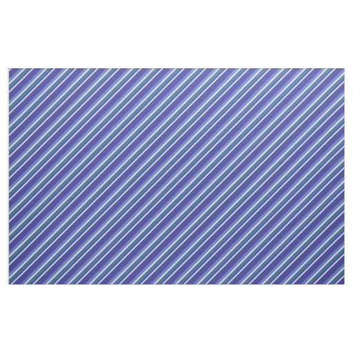 Diagonal Stripes Blue Fabric