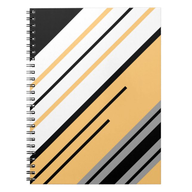 Diagonal stripes design notebook (Front)