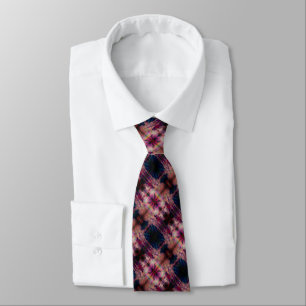 Diagonal Stripes in Black and Maroon Neck Tie