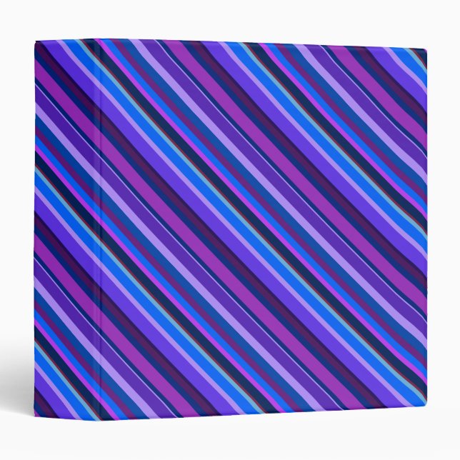 Diagonal stripes in blue and purple binder (Front/Spine)