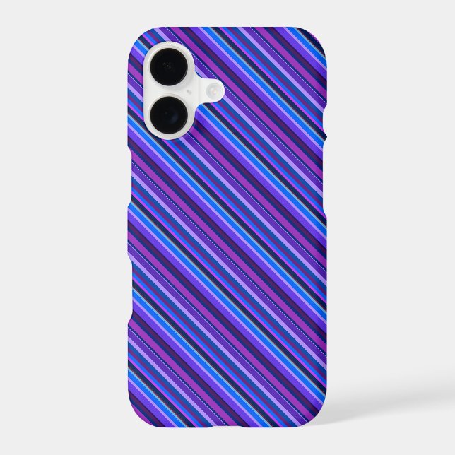 Diagonal stripes in blue and purple Case-Mate iPhone case (Back)