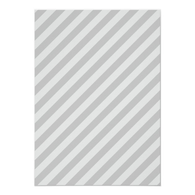 Diagonal Stripes In Gray Bar Mitzvah Invitation