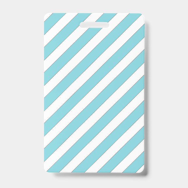 Diagonal Stripes Light Blue Badge (Front)