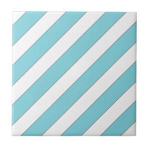 diagonal stripes light blue ceramic tile
