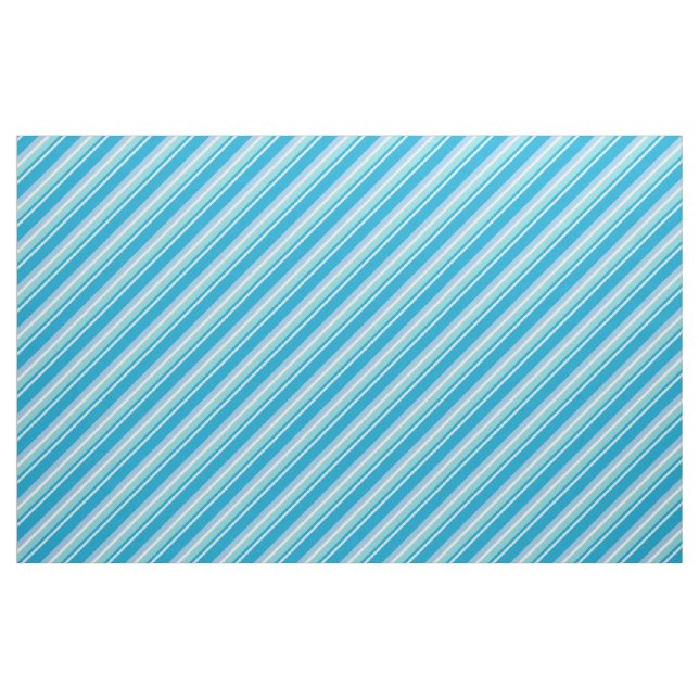 Diagonal Stripes Light Blue Fabric (Yard)