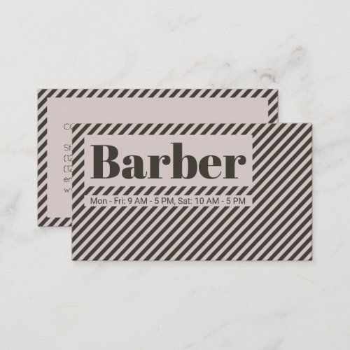 Diagonal stripes lines pattern retro style business card