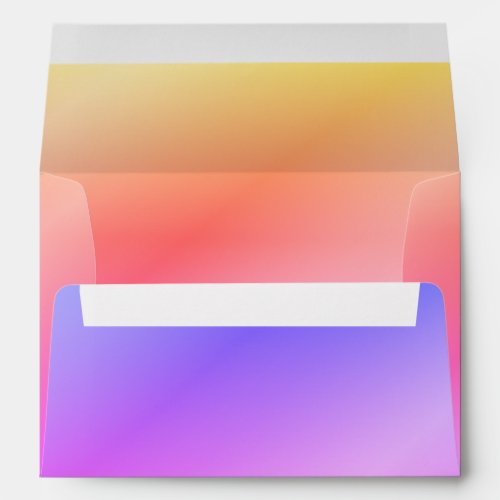 Diagonal Stripes Pastel Pink Purple Orange ZEA Envelope