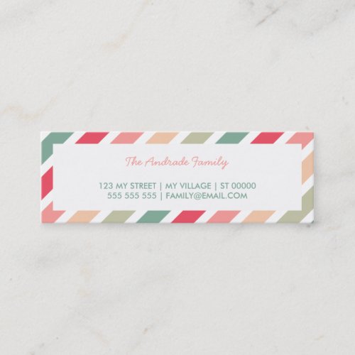 Diagonal Stripes Personalized Family Calling Cards Business Card Template
