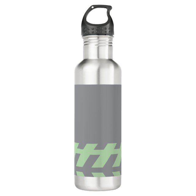 Diagonal Stripes Stainless Steel Water Bottle (Front)