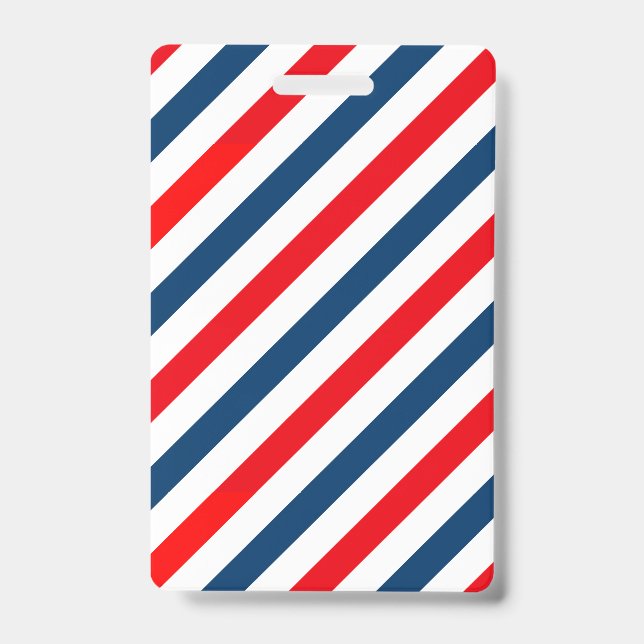 Diagonal Stripes Tricolor Badge (Front)