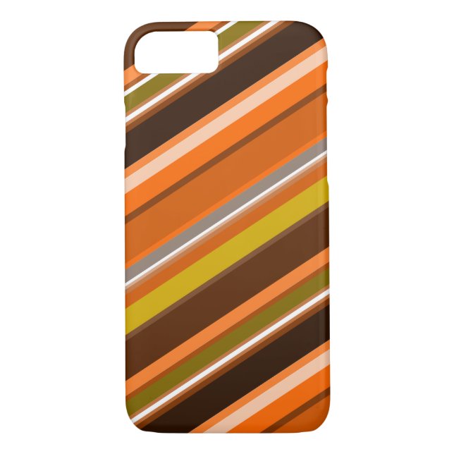 Diagonal Stripes with "Earthy" Colors Case-Mate iPhone Case (Back)