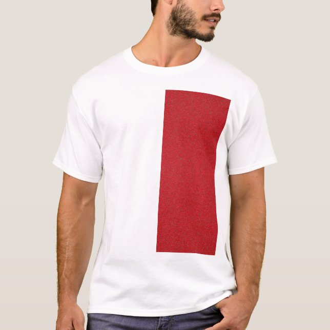 Diagonal Tomato Red Block T-Shirt – Customizable (Front)