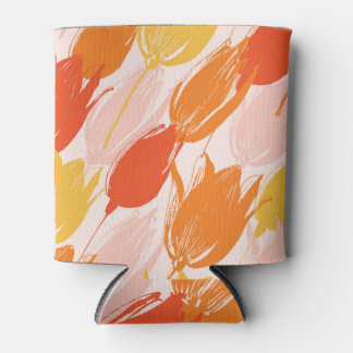 Diagonal Tulips: Light Color Design. Can Cooler