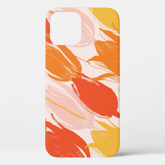 Diagonal Tulips: Light Color Design. Case-Mate iPhone Case (Back)