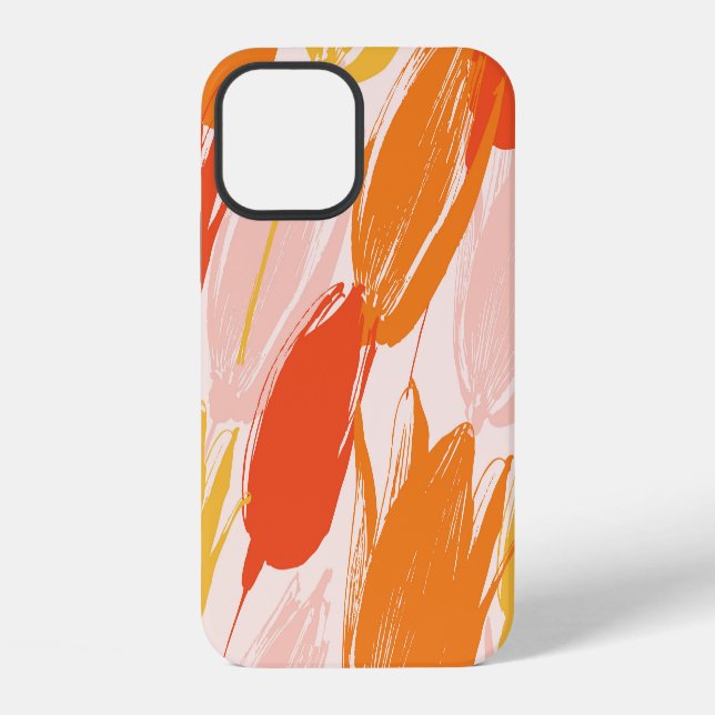 Diagonal Tulips: Light Color Design. Iphone Case (Back)