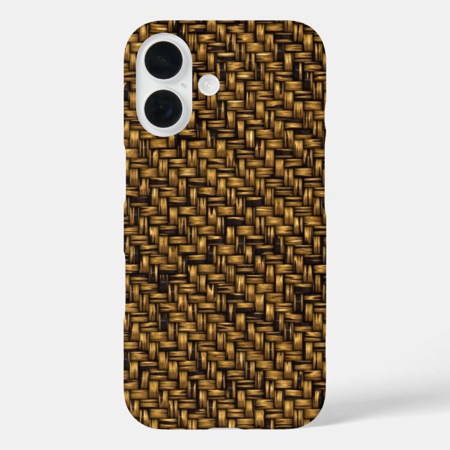 Diagonal Twill Natural Fiber Pattern Case-Mate iPhone Case (Back)