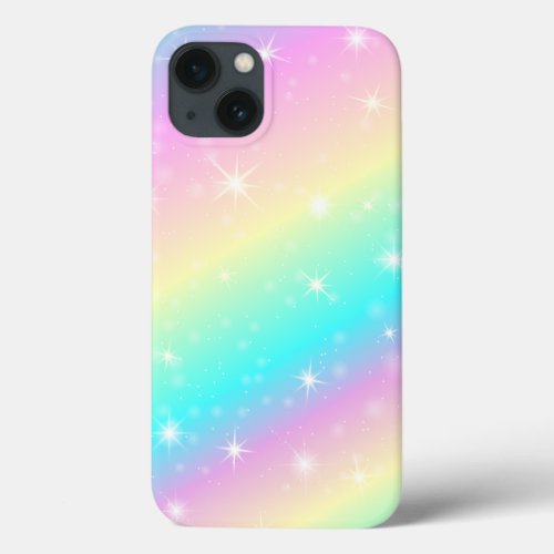 Diagonal Unicorn Pastel Rainbow Color  iPhone 13 Case