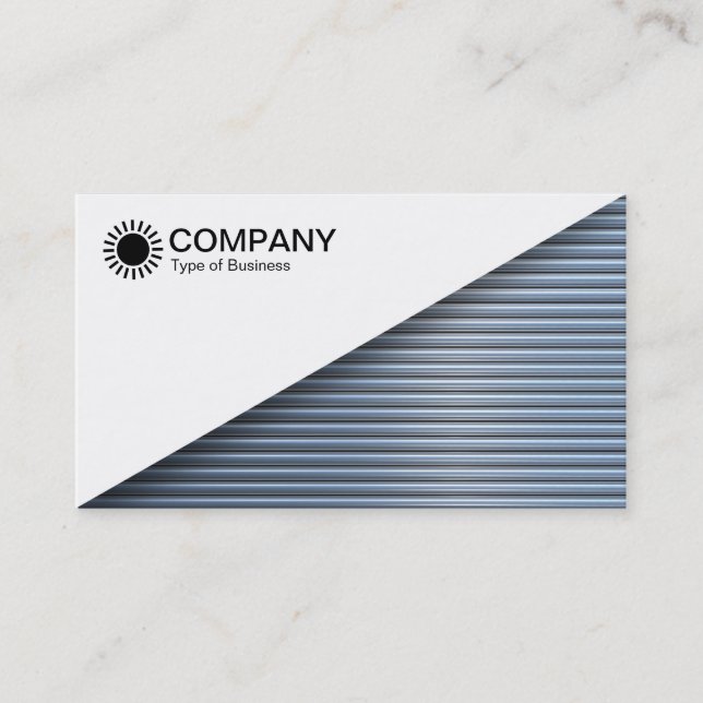 Diagonal V2 - White - Chrome Tubes Business Card (Front)