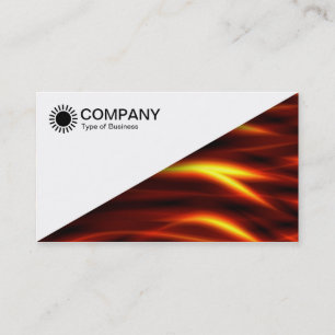 Diagonal V2 - White - Tongues of Fire Business Card