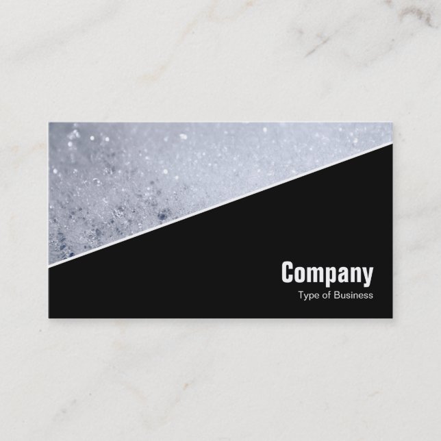 Diagonal V3 - Black - Soap Bubbles Business Card (Front)